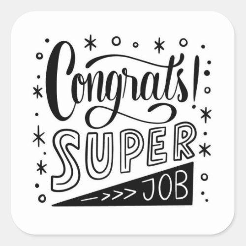 Congrats Super Job Classic Round Sticker