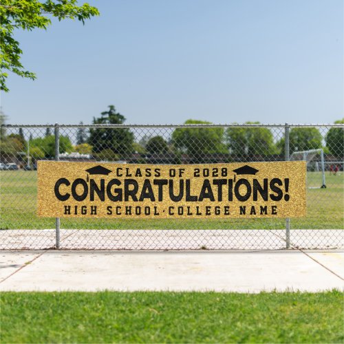 Congrats the Graduates Custom School Graduation Banner