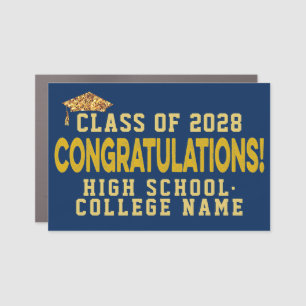 Congrats the Graduates Custom School Graduation Car Magnet