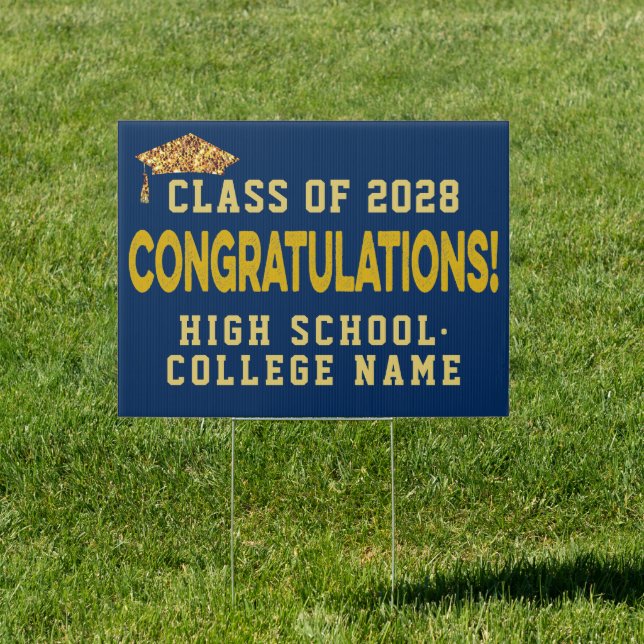 Congrats the Graduates Custom School Graduation Sign (Insitu)