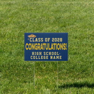Congrats the Graduates Custom School Graduation Sign