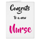 Congrats to a new Nurse Graduation Card (Front)