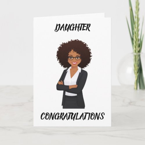 CONGRATS TO FEMALE AFRICAN AMERICAN DAUGHTER CARD