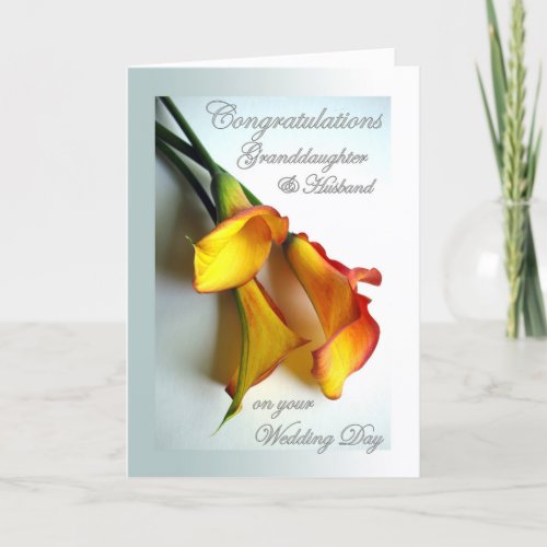 Congrats to Granddaughter  Husband on Wedding Card