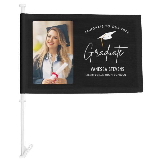 Congrats to Our 2024 Graduate  Car Flag (Front)