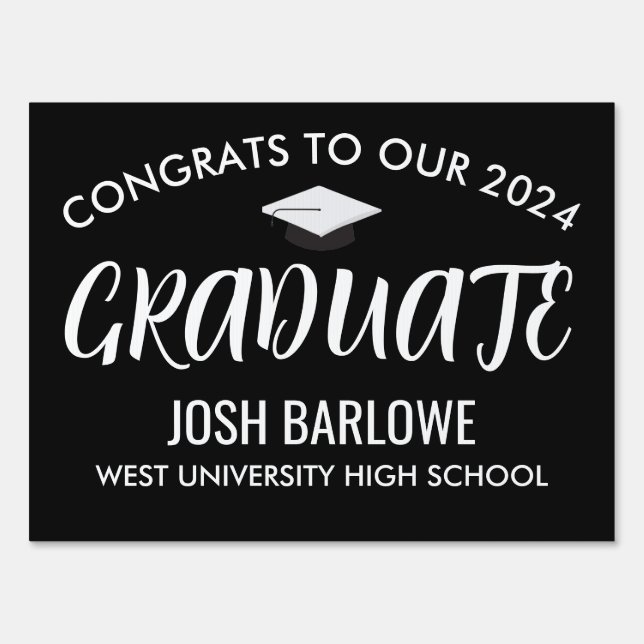 Congrats to our 2024 Graduate graduation Yard Sign (Front)