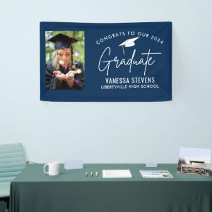 Congrats to Our 202x Graduate Navy Photo Banner
