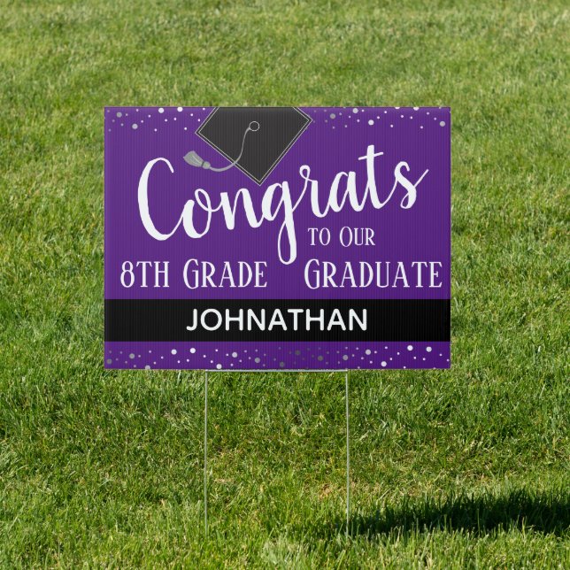 Congrats To Our 8th Grade Graduate Sign (Insitu)