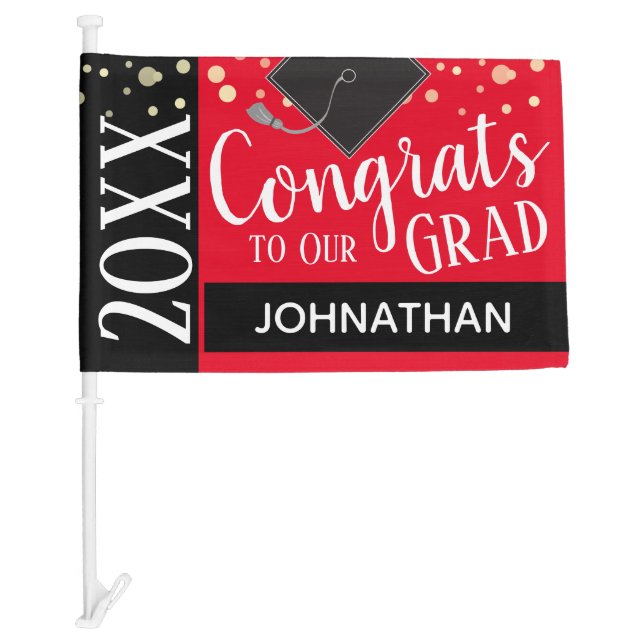 Congrats to Our Grad Any Year Car Flag (Front)