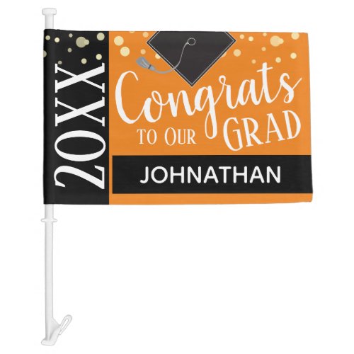 Congrats to Our Grad Any Year Car Flag