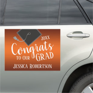 Congrats to Our Grad Class of 2021 Orange Car Magnet