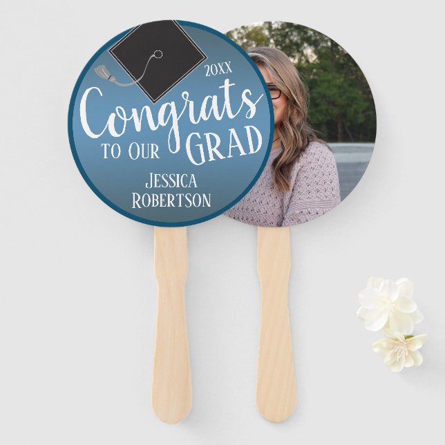 Congrats to Our Grad Class of 2022  Photo Hand Fan (Front and Back)