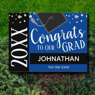 Congrats To Our Grad Class of 2024 Yard Sign Blue