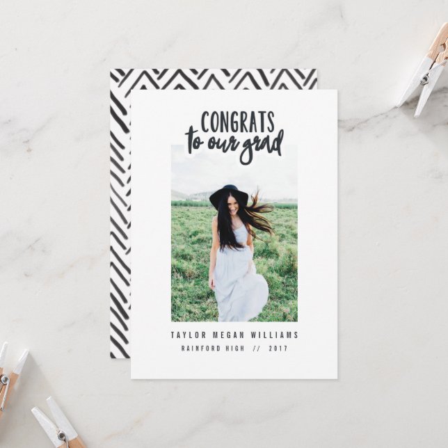 congrats to our grad (cropped image) card (Front/Back In Situ)