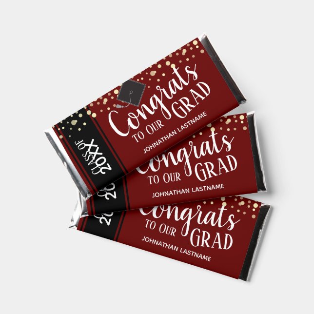 Congrats to Our Grad Party Hershey Bar Favors (Front)