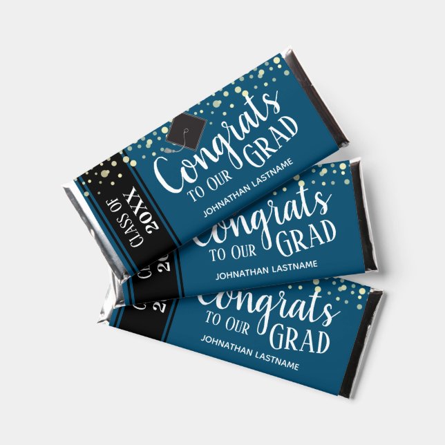 Congrats to Our Grad Party Hershey Bar Favors (Front)