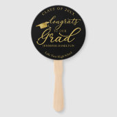 Congrats To Our Grad Simple 1 Photo Graduation Hand Fan | Zazzle