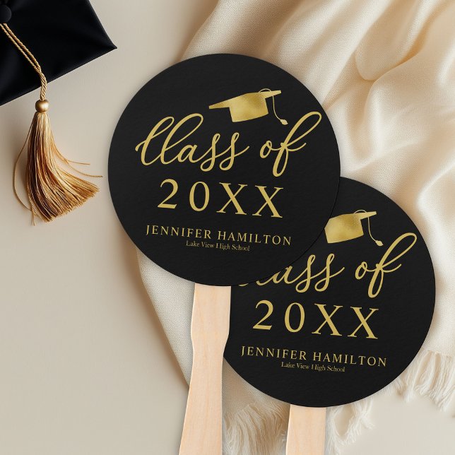 Congrats To Our Grad  Simple Elegant Graduation Hand Fan (Creator Uploaded)