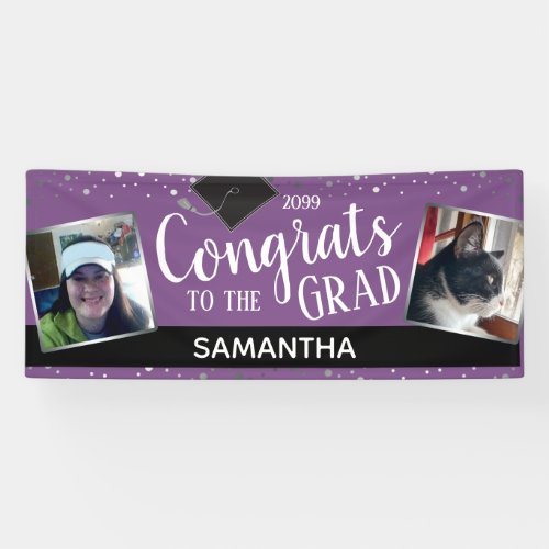 Congrats to Our Grad Two Photo Any Year Banner