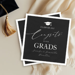 Congrats To Our Grads Twins Graduation Party Napkins