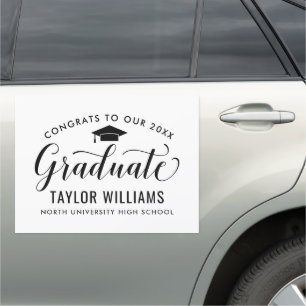 Congrats to our Graduate Black Car Magnet