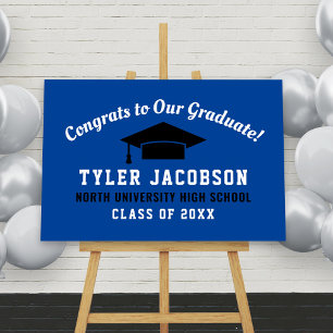 Congrats To Our Graduate Royal Blue Black Custom Foam Board