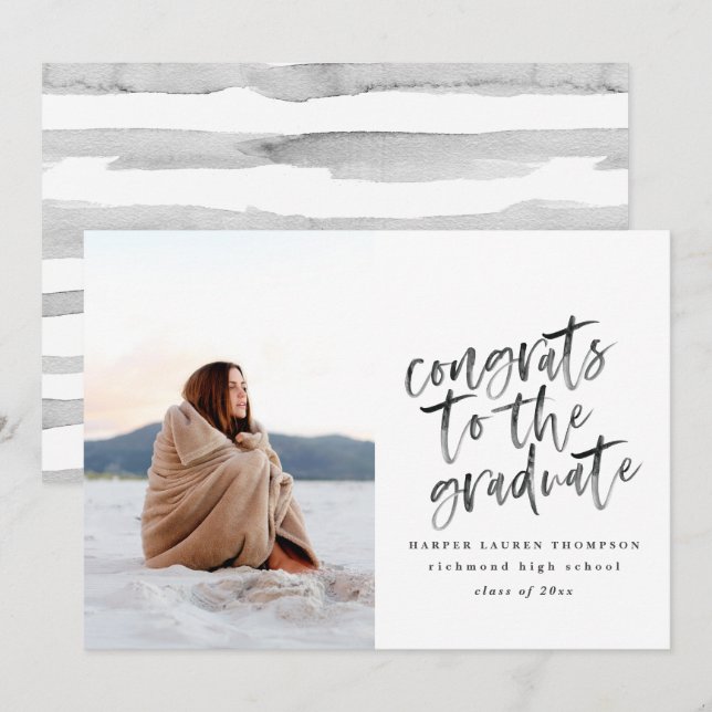 Congrats to the grad graduate announcement (Front/Back)