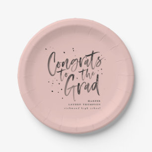 congrats to the grad graduate party plates