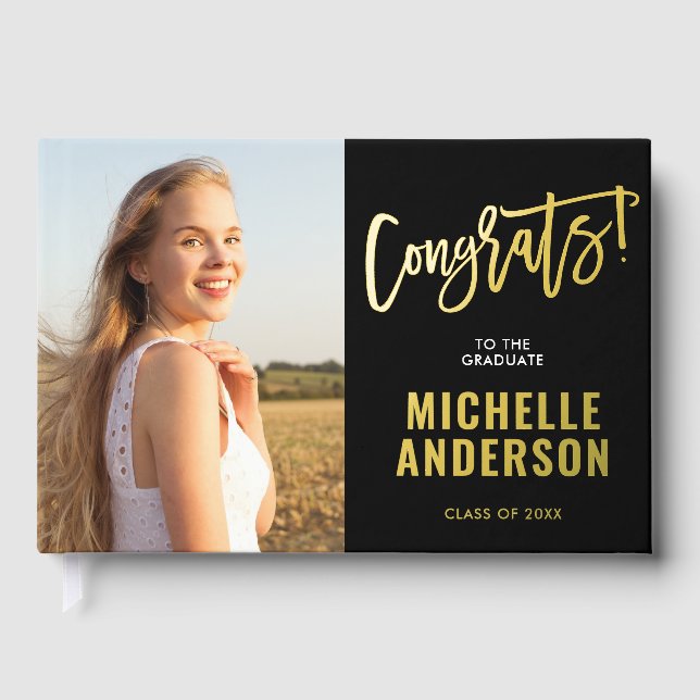 Congrats to the Graduate  Foil Guest Book (Front)