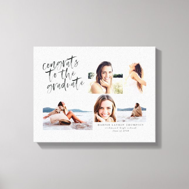 congrats to the graduate multi photo canvas print (Front)