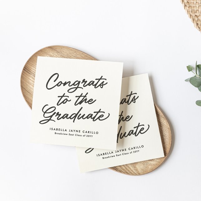 Congrats to the graduate simple graduation party napkins (Creator Uploaded)
