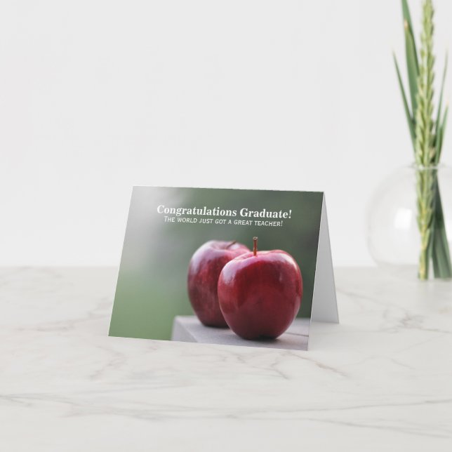Congrats to the New Teacher Graduate (card) Card (Front)