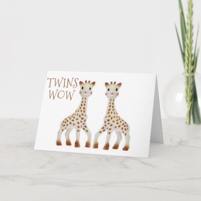 CONGRATS ""TWINS"" DOUBLE THE LOVE AND HAPPINESS CARD (Front)