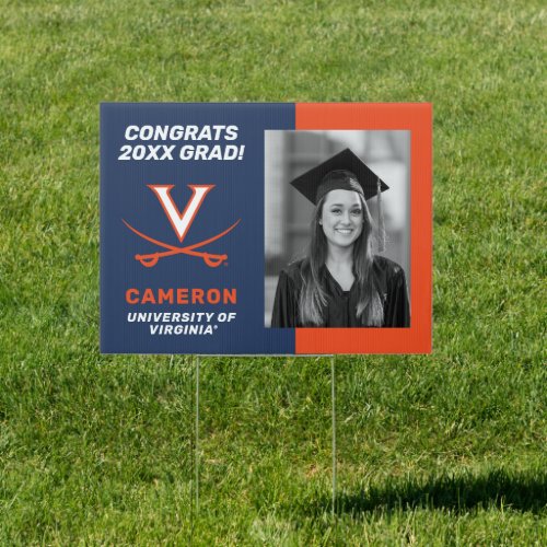 Congrats Virginia Cavalier Grad _ Photo Sign