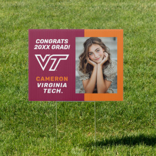 Congrats VT Virginia Tech Grad - Photo Sign