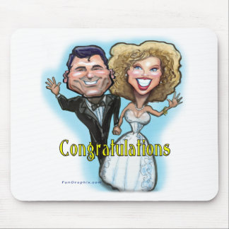 Congrats Wedding Dolls Mouse Pad