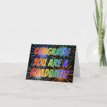 [ Thumbnail: "Congrats! You Are a Graduate!" Rainbow, Fireworks Card ]