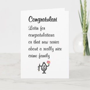 Congratulari A Funny Congratulations Poem Card