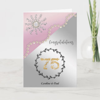 Congratulate Friends on 75th Wedding Anniversary Card