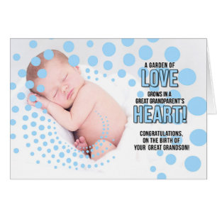 Congratulate Great Grandparents on new Grandson Cards