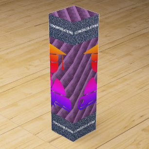 Congratulate to the graduation wine box