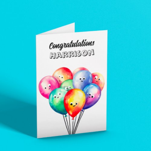Congratulation Balloons Card