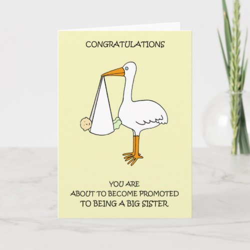 Congratulation Being Promoted to Big Sister Card