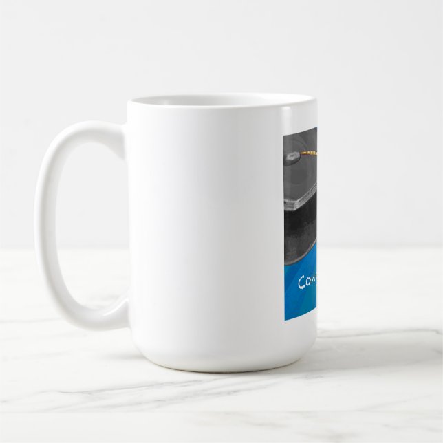 Congratulation Black and Blue Mug (Left)
