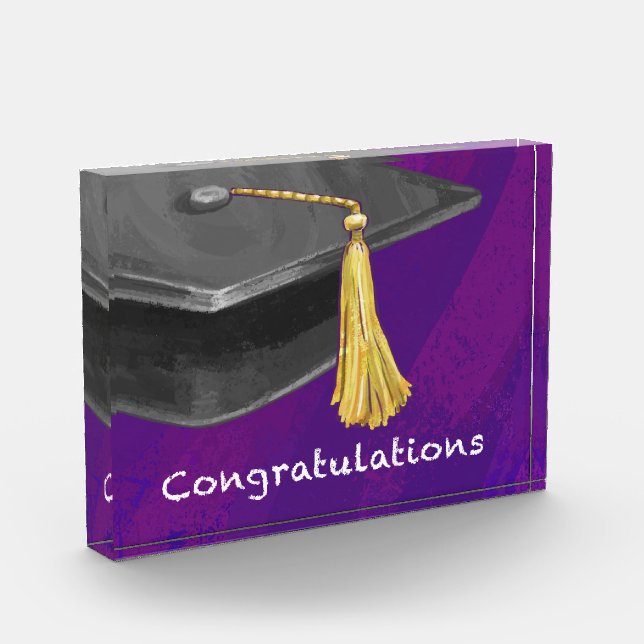 Congratulation Black and Purple Award (Left)