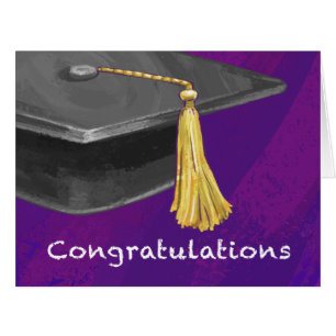 Congratulation Black and Purple Cards