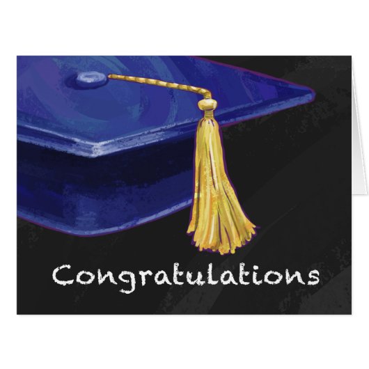 Congratulation Blue and Black Cards (Front Horizontal)