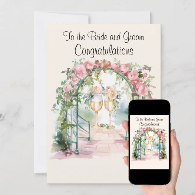 Congratulation Card To The Bride And Groom | Zazzle