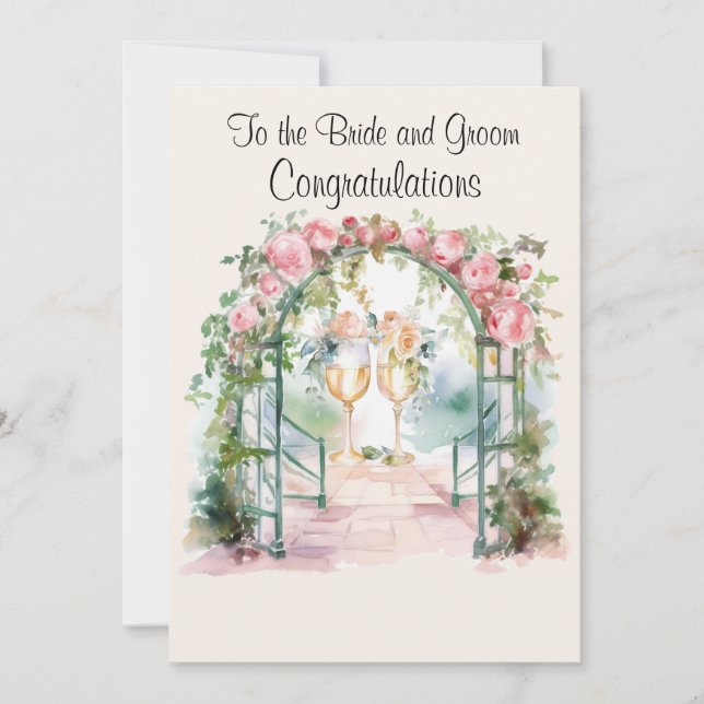 Congratulation Card to The Bride and Groom (Front)