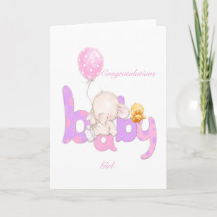 Congratulation for baby girl card